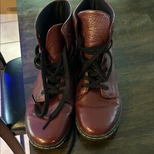 Burgundy Lace-Up Doc Marten